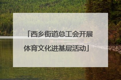 西乡街道总工会开展体育文化进基层活动